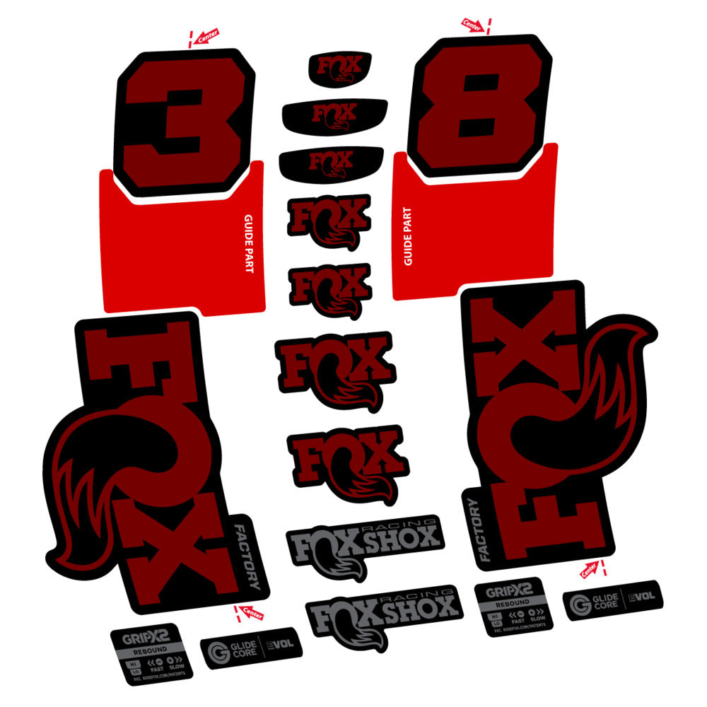 Stickers Fox 38 Factory 2027 compatibles - Autocollants fourche VTT