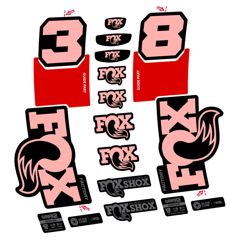 Stickers Fox 38 Factory 2027 compatibles - Autocollants fourche VTT