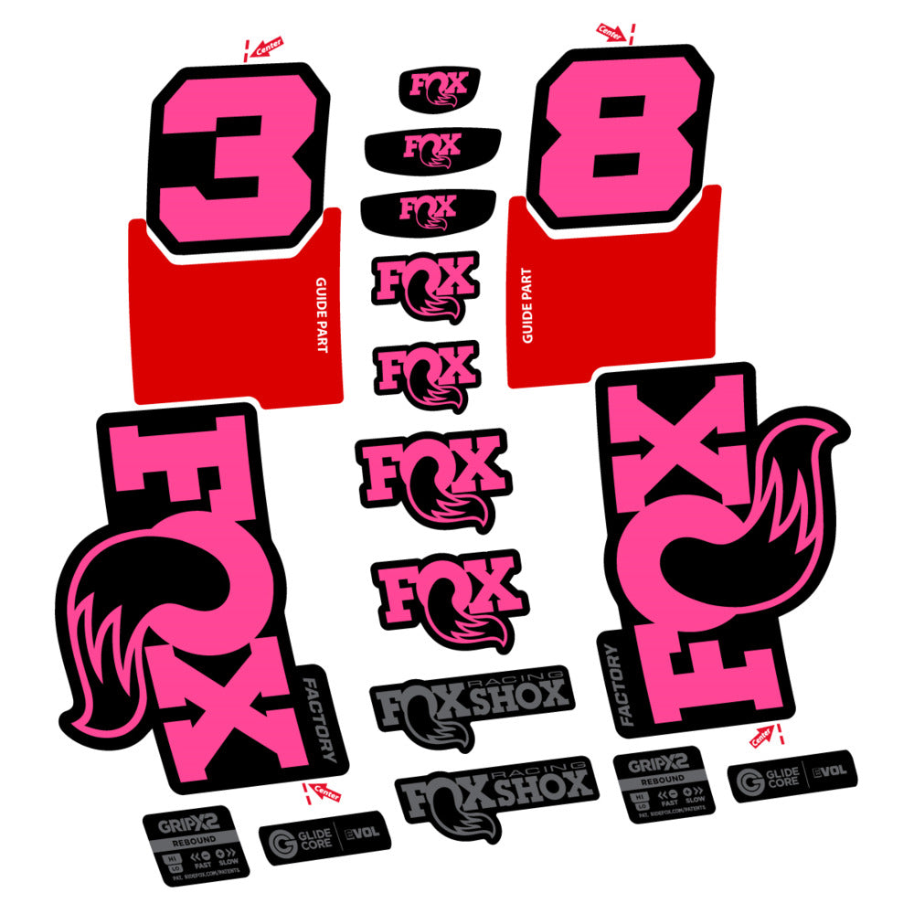 Stickers Fox 38 Factory 2027 compatibles - Autocollants fourche VTT