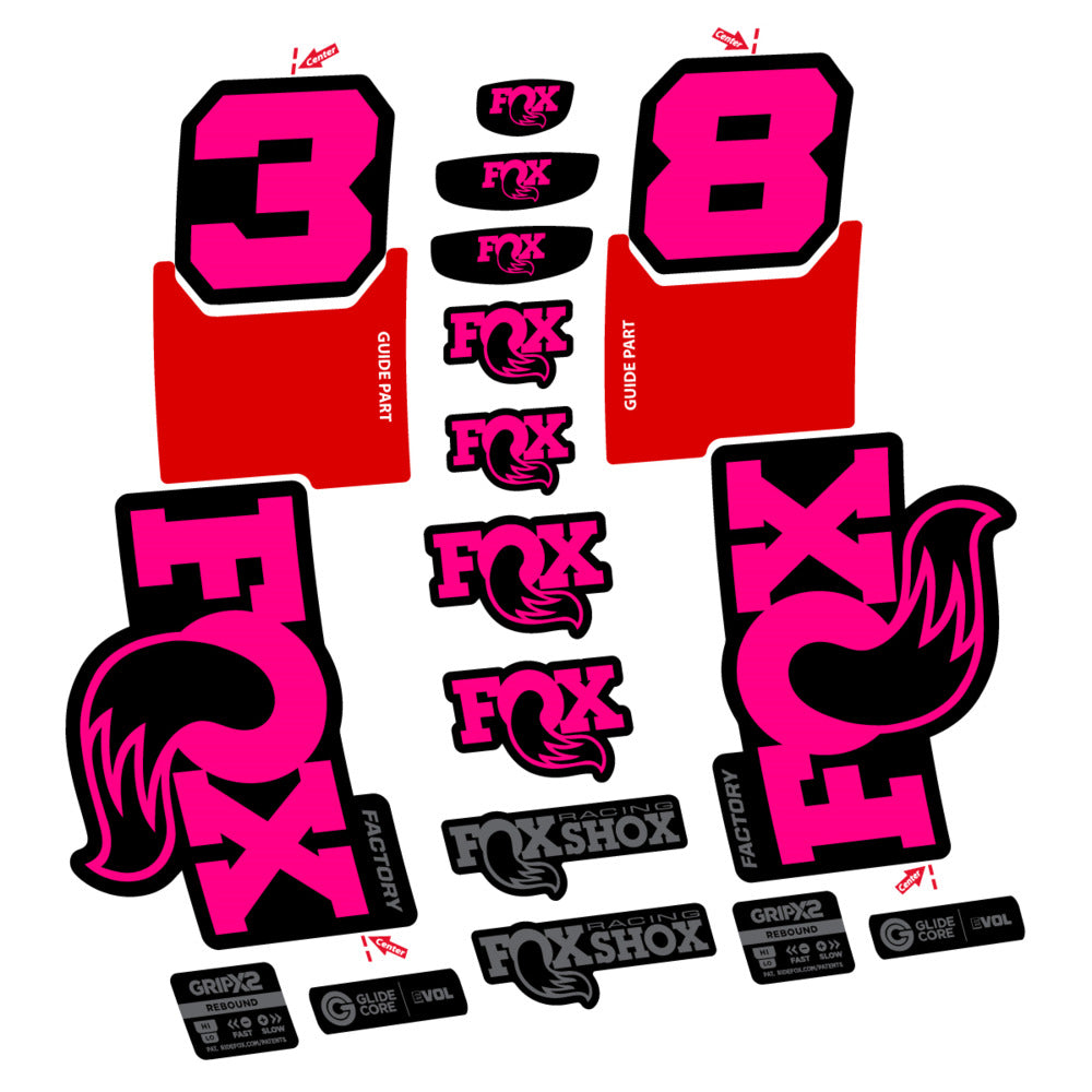 Stickers Fox 38 Factory 2027 compatibles - Autocollants fourche VTT