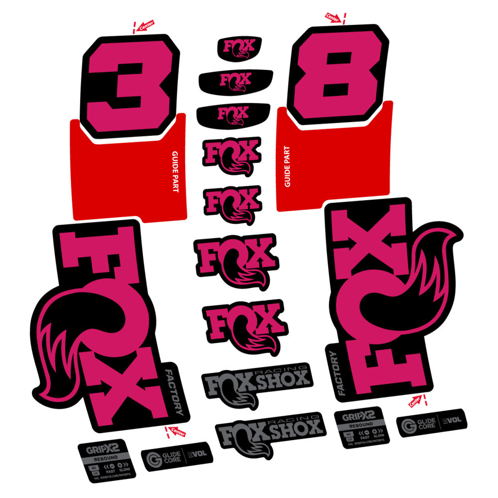 Stickers Fox 38 Factory 2027 compatibles - Autocollants fourche VTT