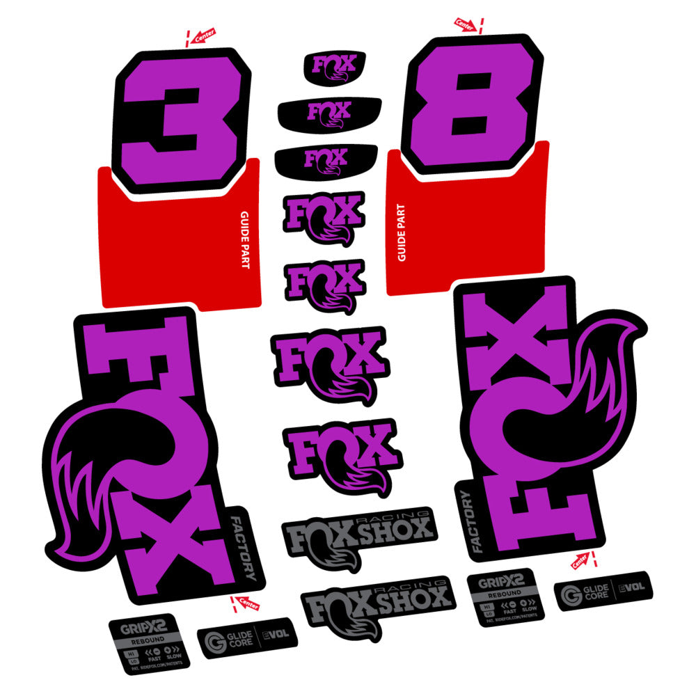 Stickers Fox 38 Factory 2027 compatibles - Autocollants fourche VTT