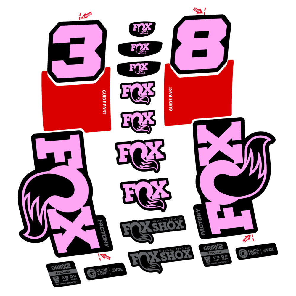 Stickers Fox 38 Factory 2027 compatibles - Autocollants fourche VTT