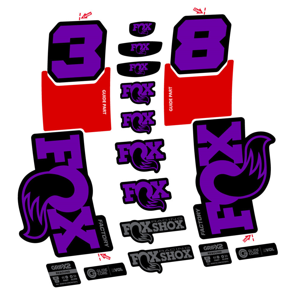 Stickers Fox 38 Factory 2027 compatibles - Autocollants fourche VTT