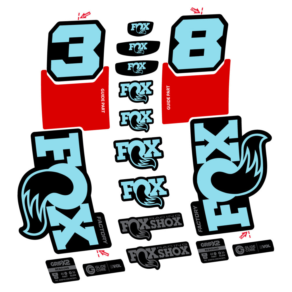 Stickers Fox 38 Factory 2027 compatibles - Autocollants fourche VTT