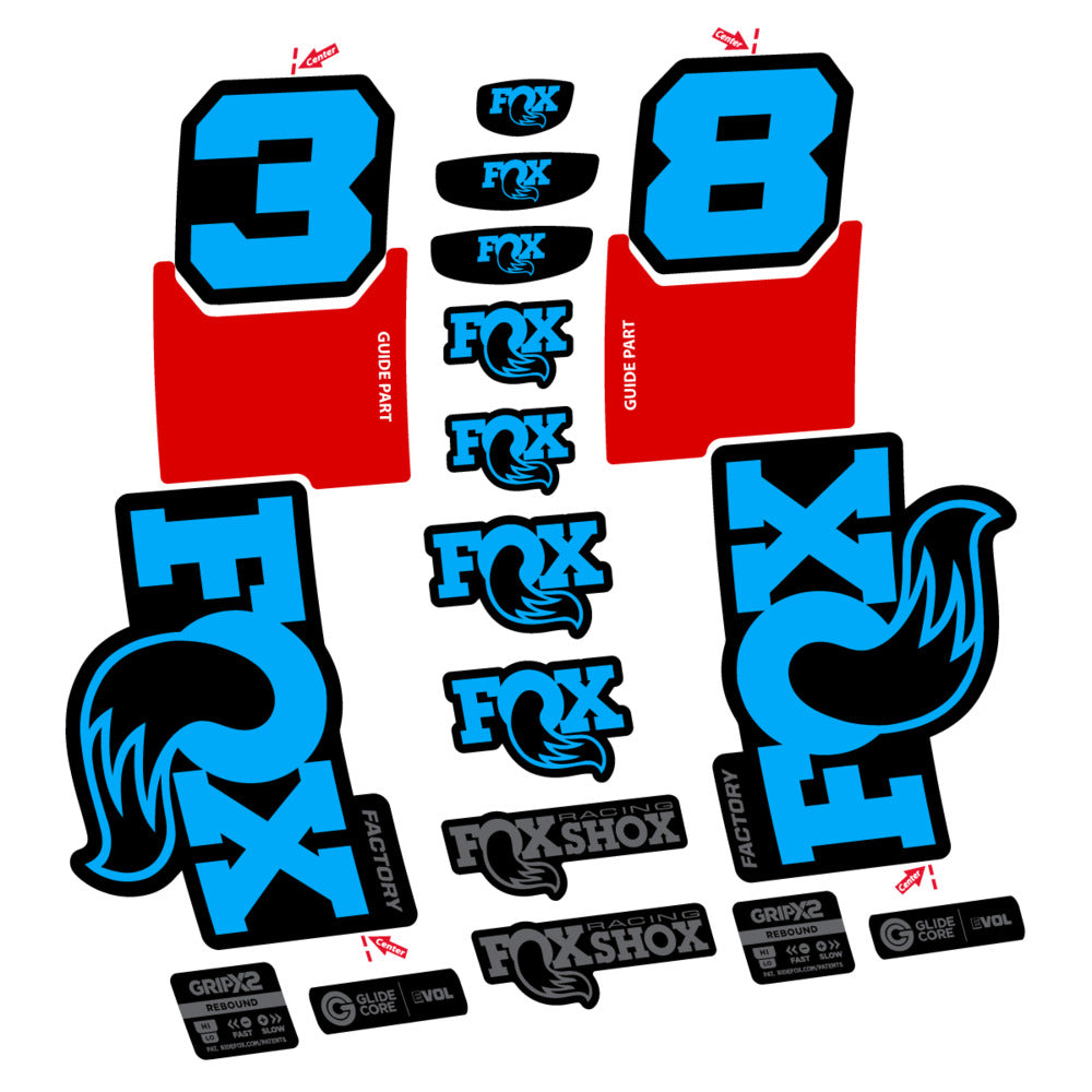 Stickers Fox 38 Factory 2027 compatibles - Autocollants fourche VTT