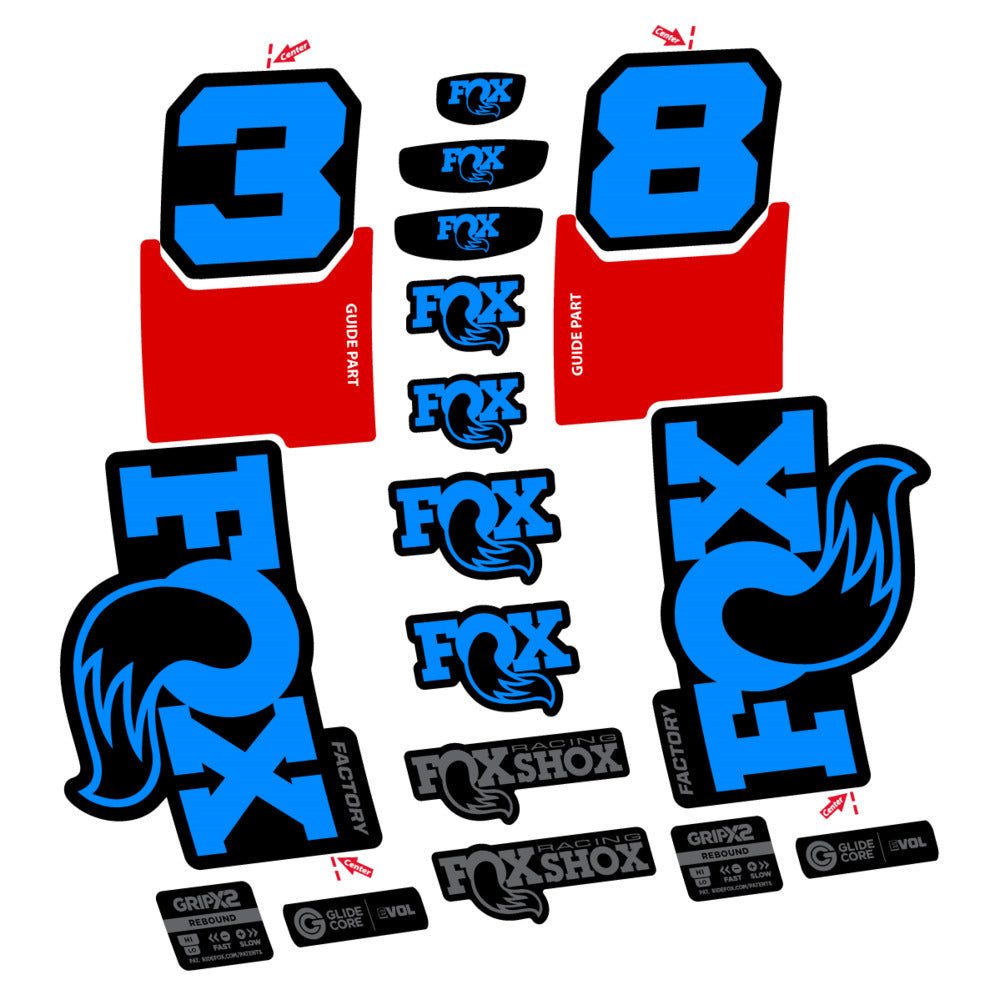 Stickers Fox 38 Factory 2027 compatibles - Autocollants fourche VTT