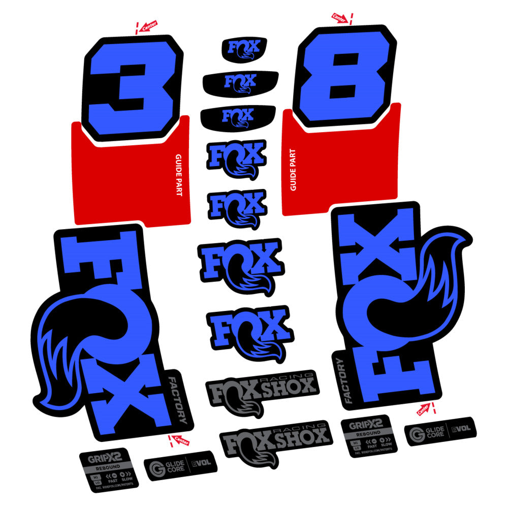Stickers Fox 38 Factory 2027 compatibles - Autocollants fourche VTT
