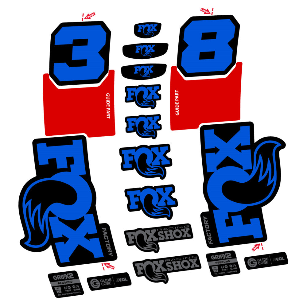 Stickers Fox 38 Factory 2027 compatibles - Autocollants fourche VTT