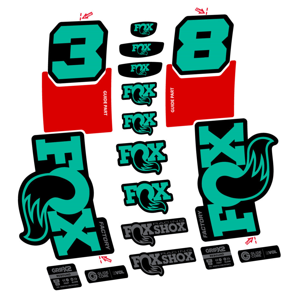 Stickers Fox 38 Factory 2027 compatibles - Autocollants fourche VTT