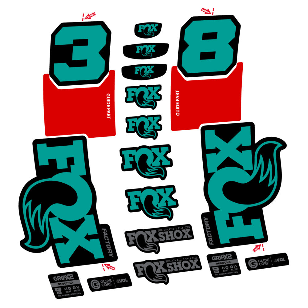 Stickers Fox 38 Factory 2027 compatibles - Autocollants fourche VTT
