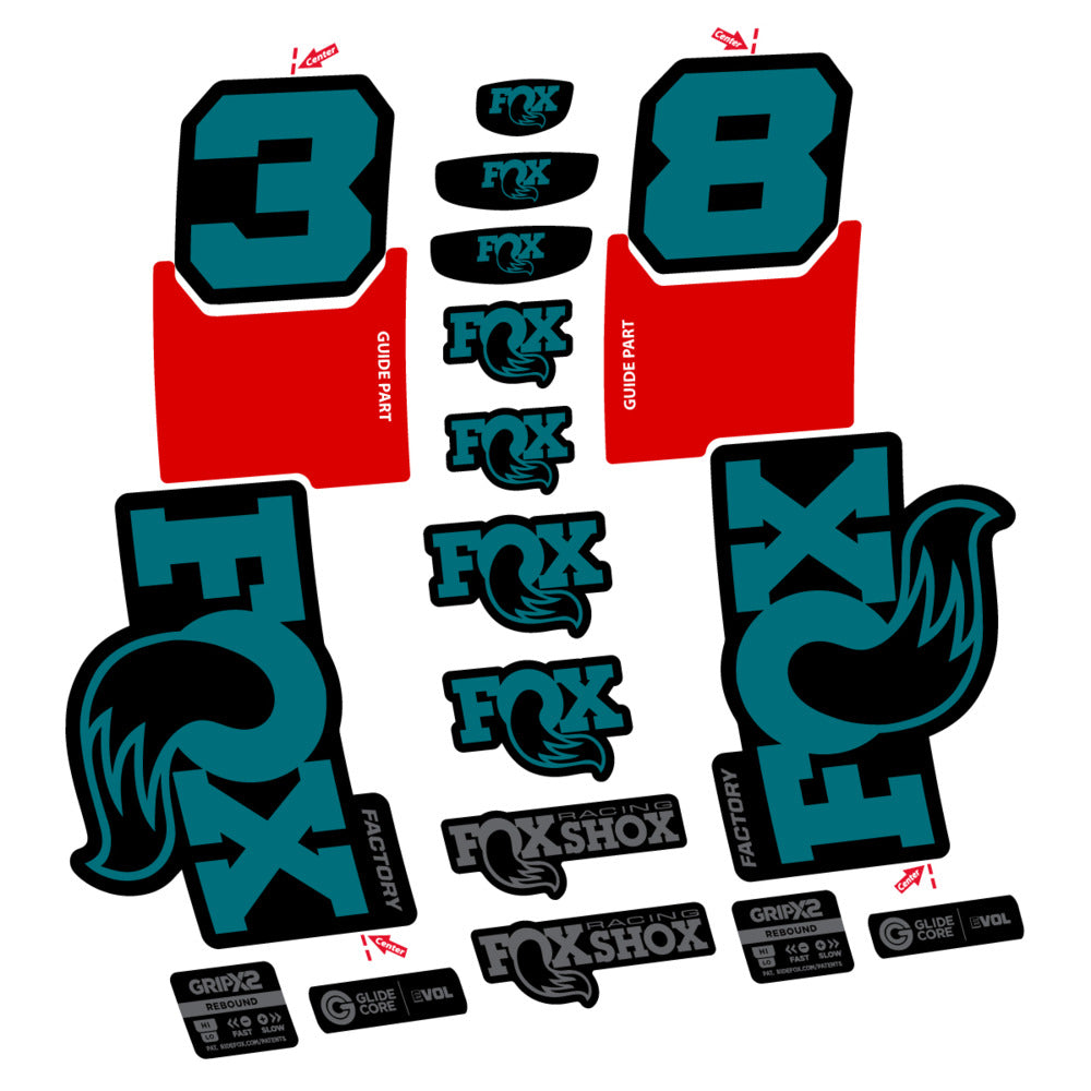 Stickers Fox 38 Factory 2027 compatibles - Autocollants fourche VTT