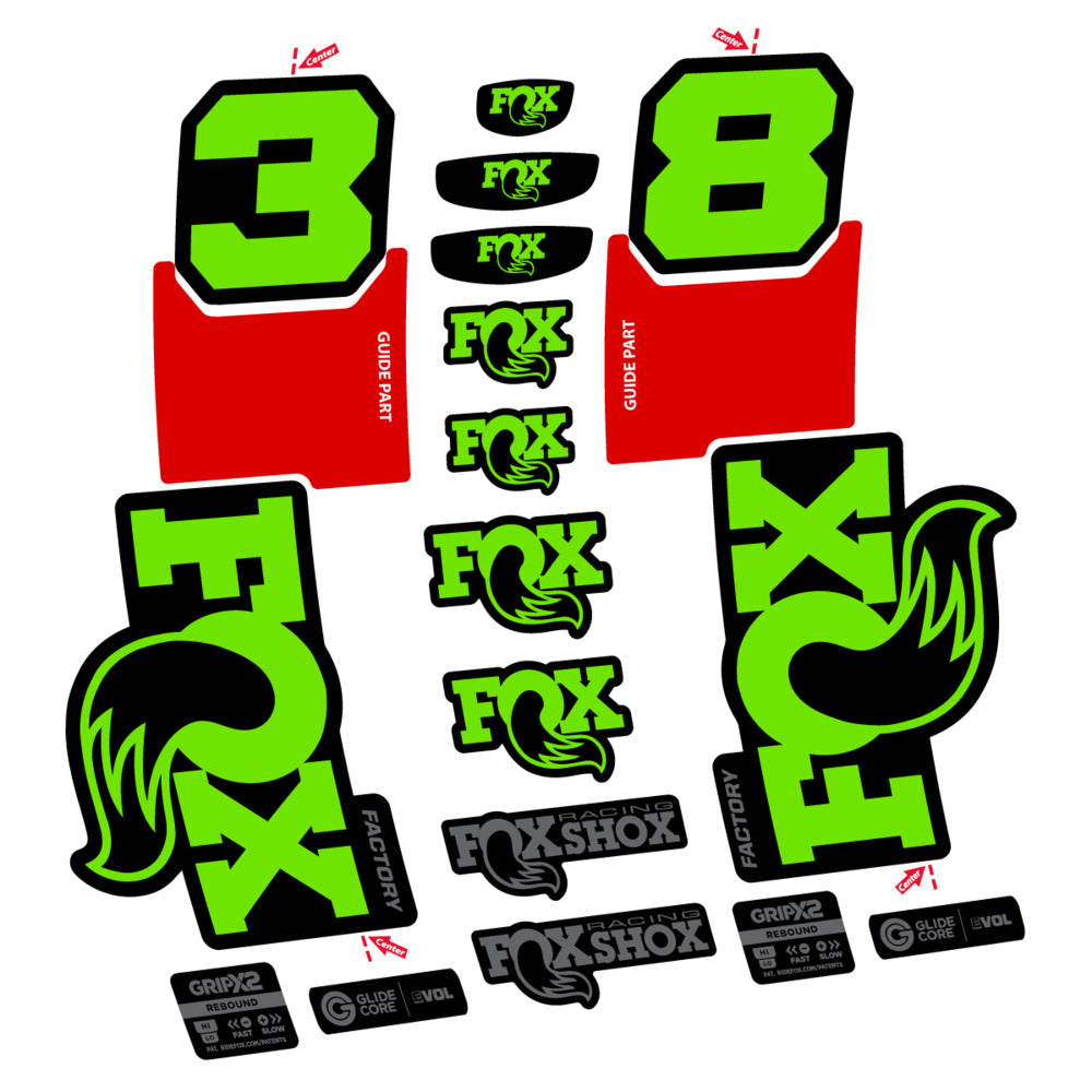 Stickers Fox 38 Factory 2027 compatibles - Autocollants fourche VTT