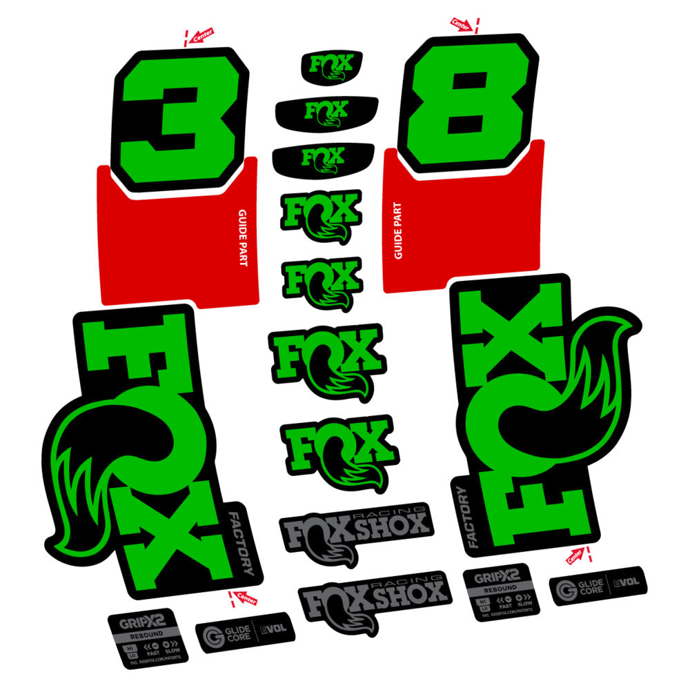 Stickers Fox 38 Factory 2027 compatibles - Autocollants fourche VTT