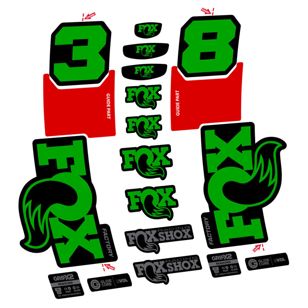 Stickers Fox 38 Factory 2027 compatibles - Autocollants fourche VTT