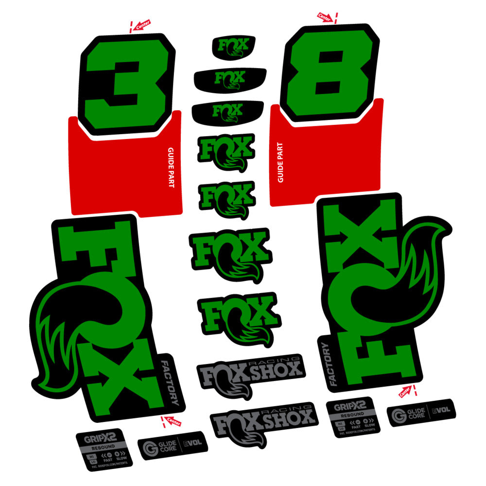 Stickers Fox 38 Factory 2027 compatibles - Autocollants fourche VTT