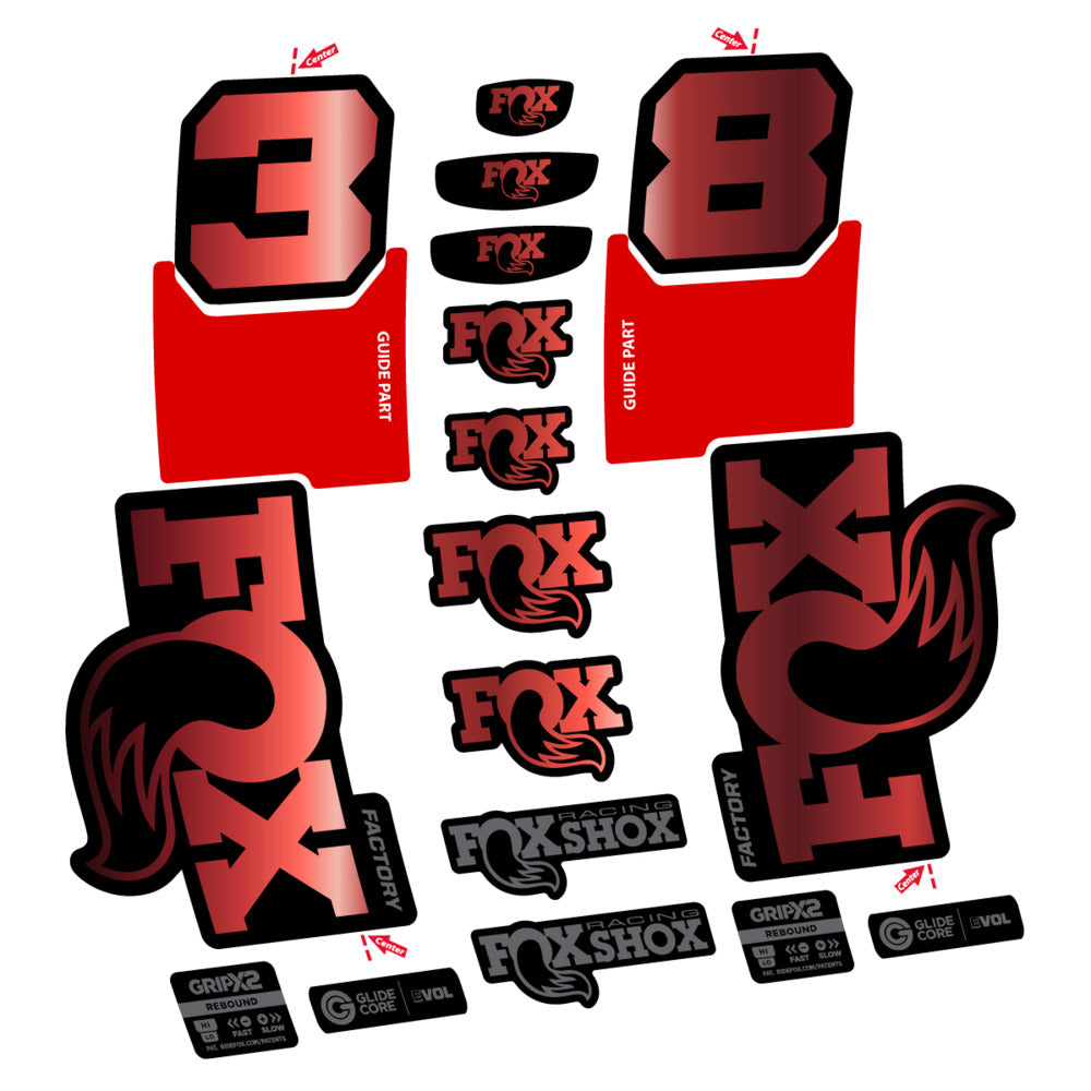 Stickers Fox 38 Factory 2027 compatibles - Autocollants fourche VTT