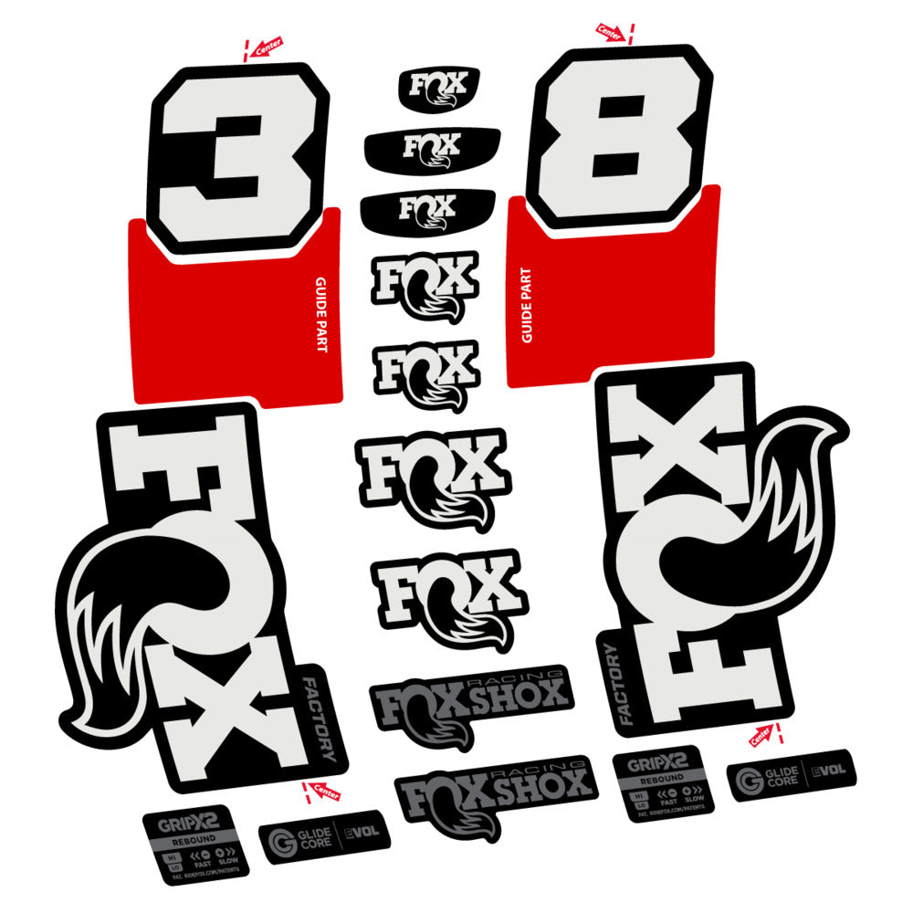 Stickers Fox 38 Factory 2027 compatibles - Autocollants fourche VTT