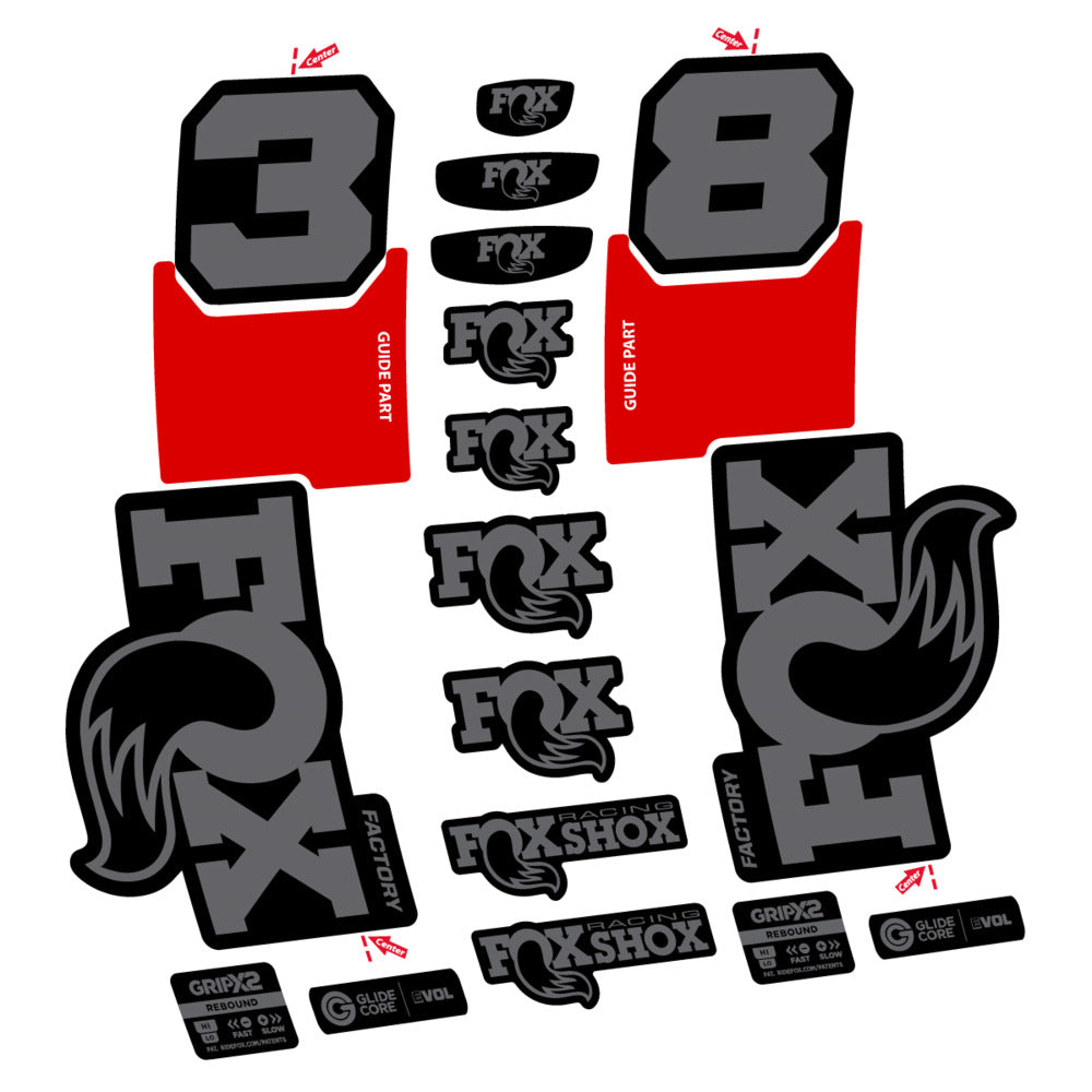 Stickers Fox 38 Factory 2027 compatibles - Autocollants fourche VTT