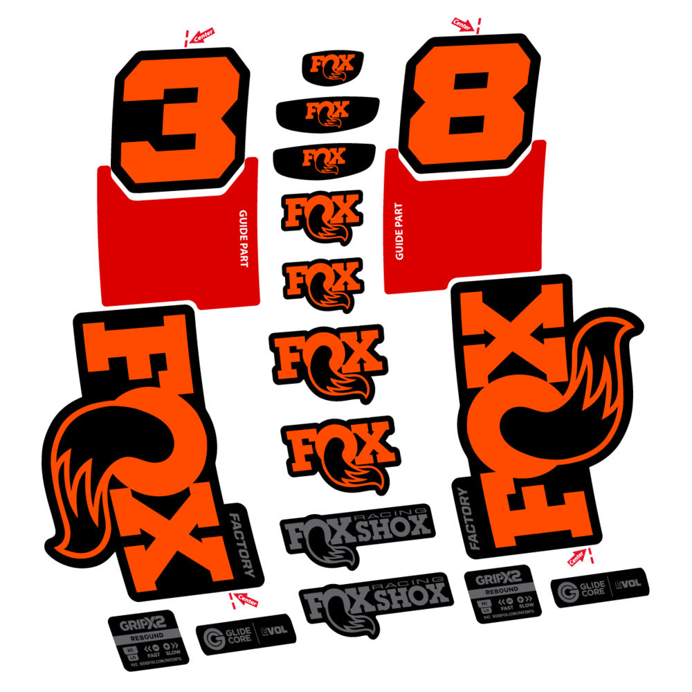 Stickers Fox 38 Factory 2027 compatibles - Autocollants fourche VTT