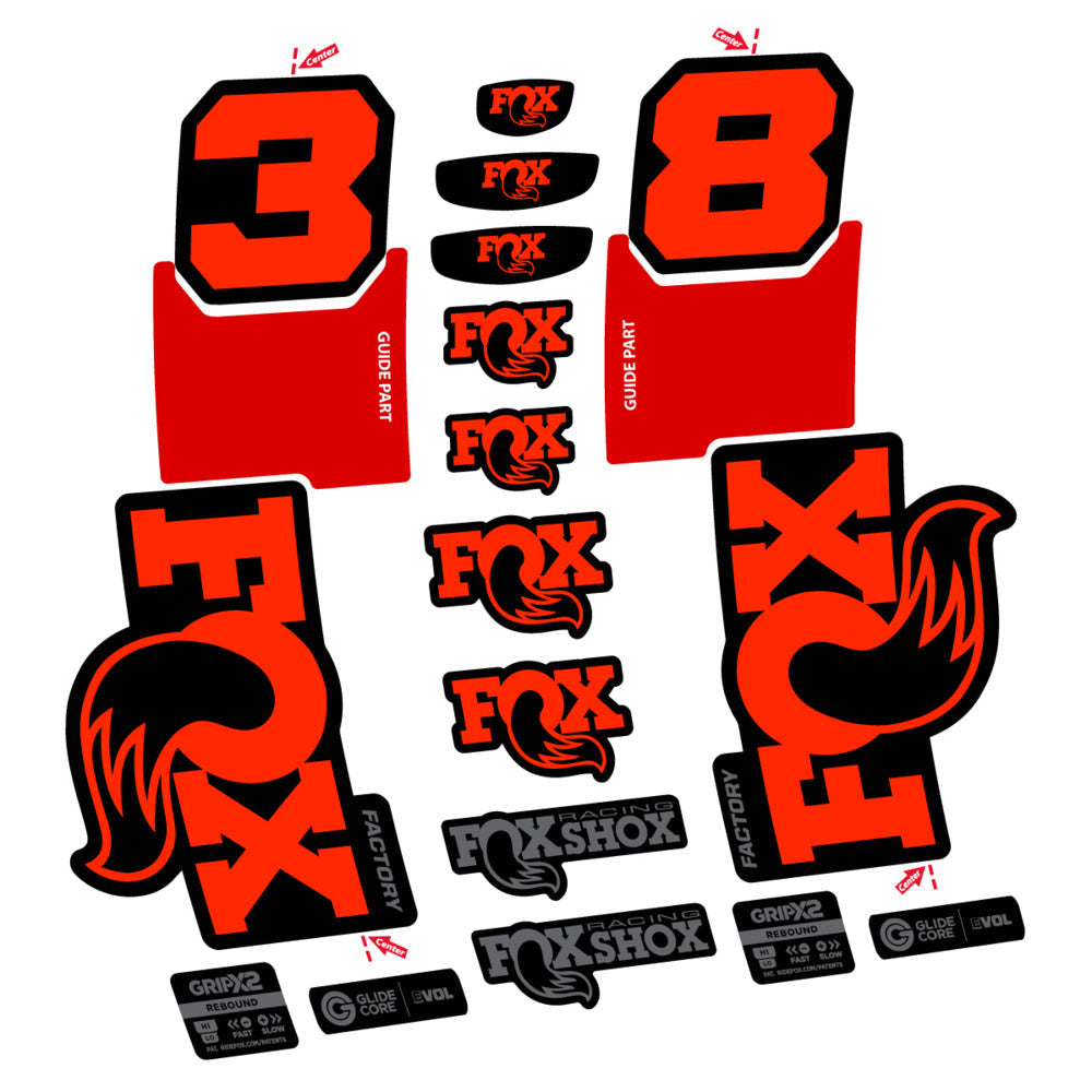Stickers Fox 38 Factory 2027 compatibles - Autocollants fourche VTT