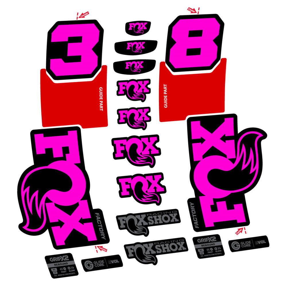 Stickers Fox 38 Factory 2027 compatibles - Autocollants fourche VTT