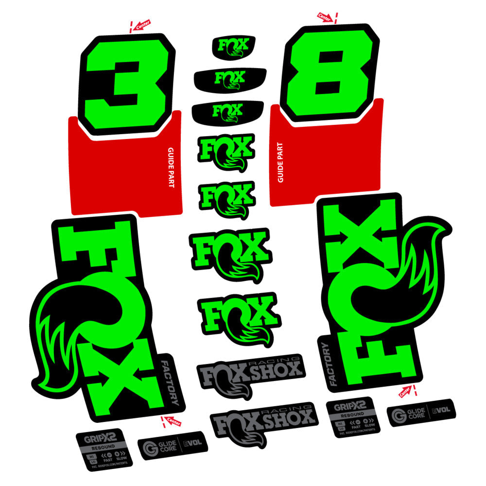 Stickers Fox 38 Factory 2027 compatibles - Autocollants fourche VTT