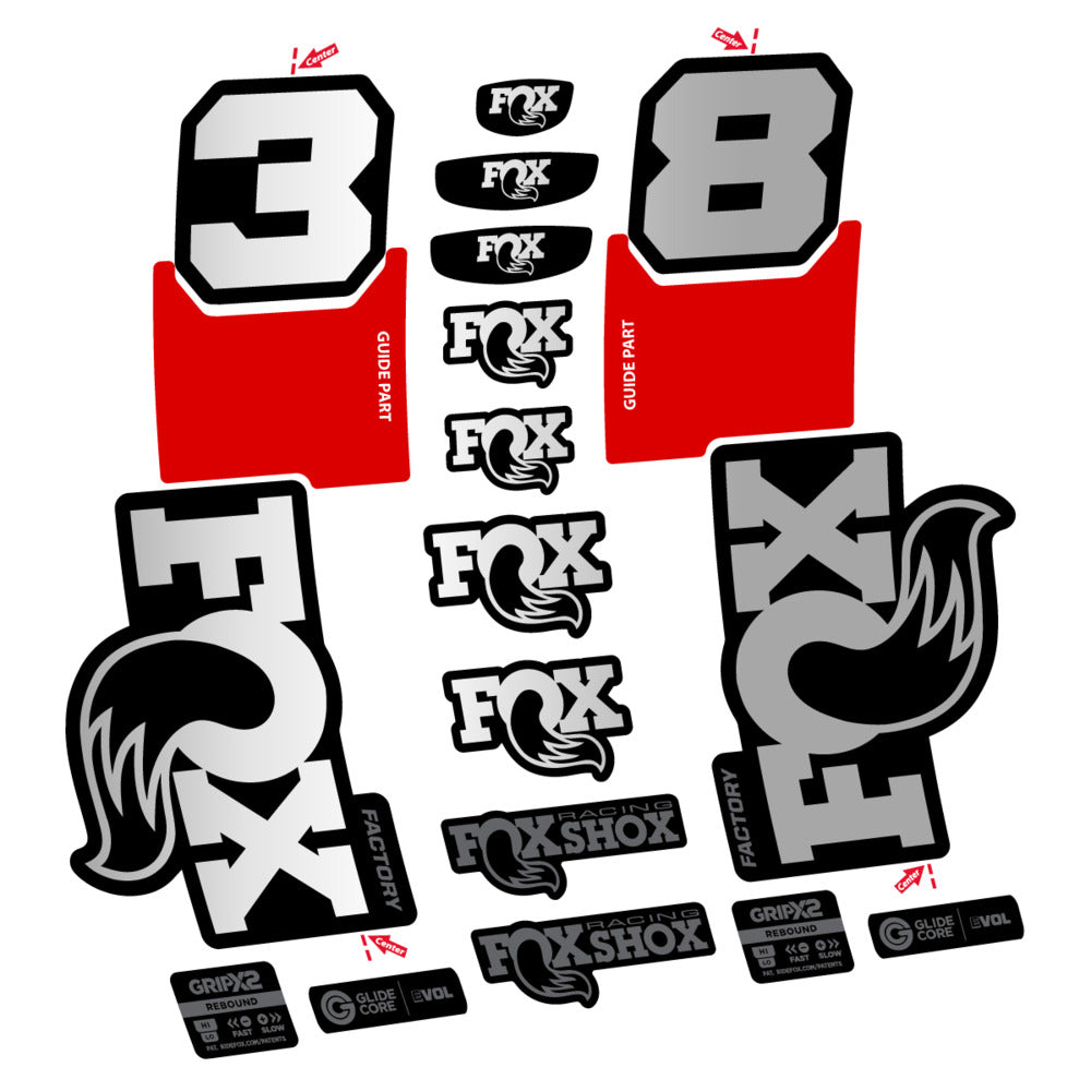 Stickers Fox 38 Factory 2027 compatibles - Autocollants fourche VTT