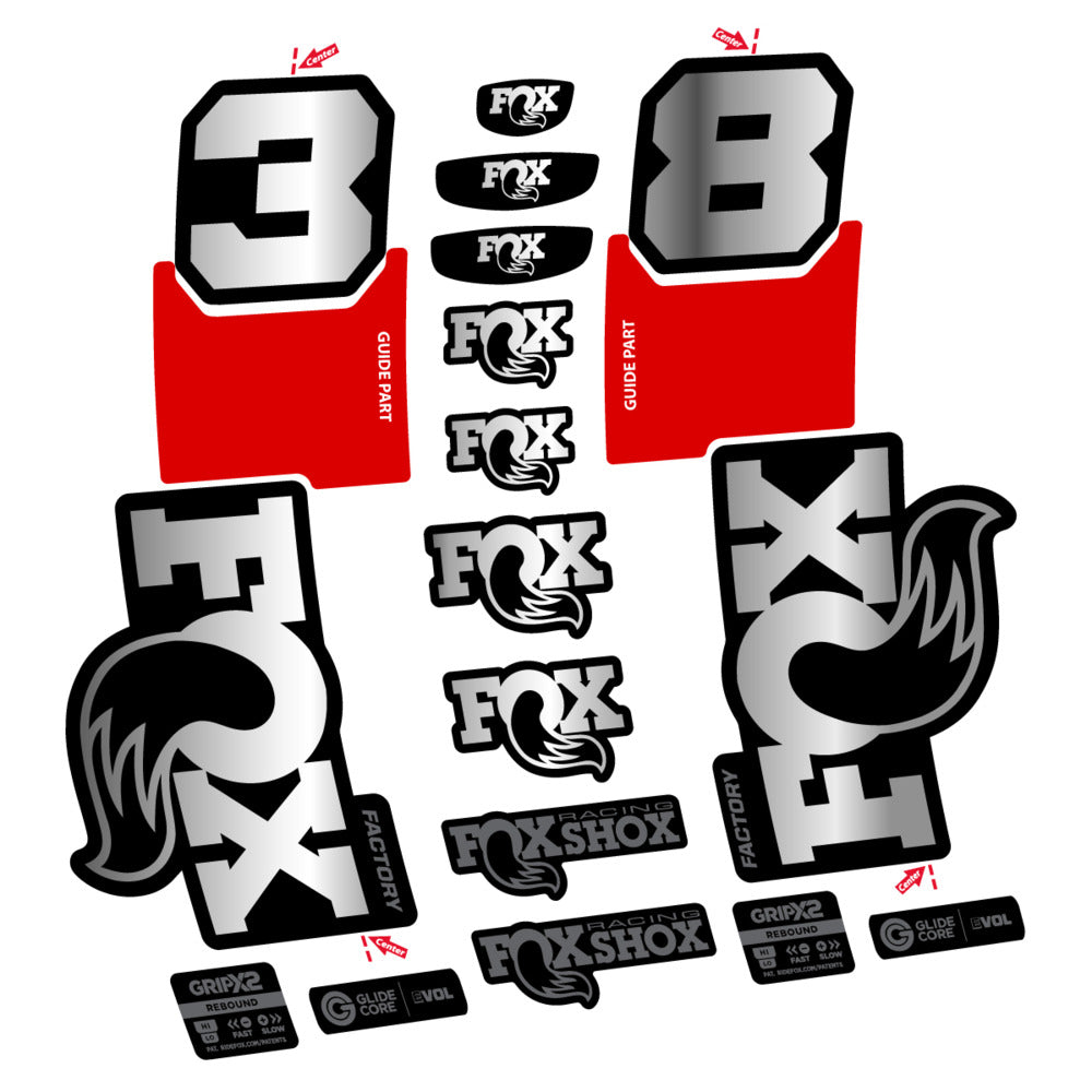 Stickers Fox 38 Factory 2027 compatibles - Autocollants fourche VTT