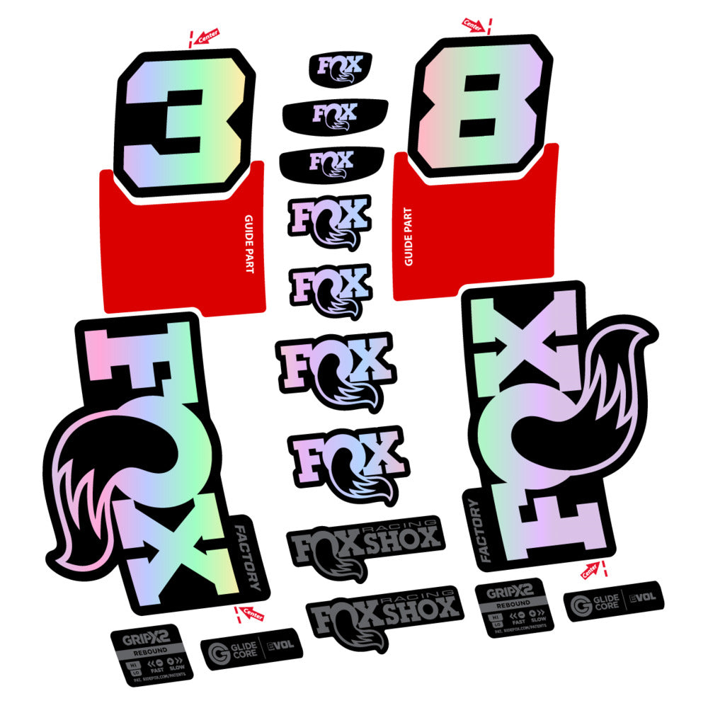Stickers Fox 38 Factory 2027 compatibles - Autocollants fourche VTT