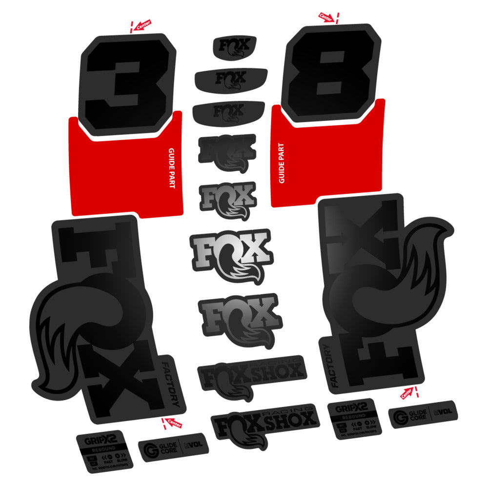 Stickers Fox 38 Factory 2027 compatibles - Autocollants fourche VTT