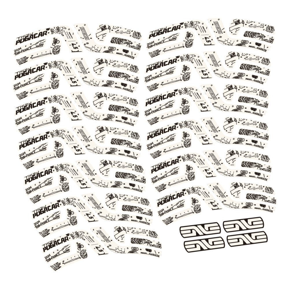 Stickers Compatible Decal Enve SES 45 Pogacar TDF 2022-2025 compatibles - Autocollants roue vélo route
