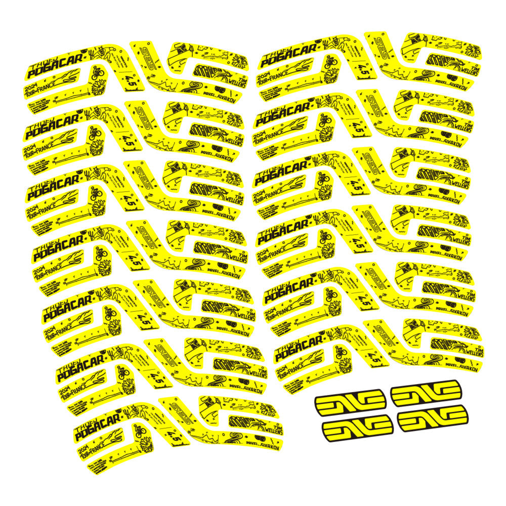 Stickers Compatible Decal Enve SES 45 Pogacar TDF 2022-2025 compatibles - Autocollants roue vélo route