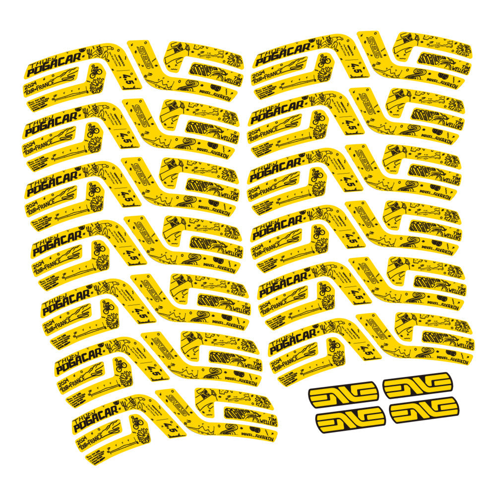 Stickers Compatible Decal Enve SES 45 Pogacar TDF 2022-2025 compatibles - Autocollants roue vélo route