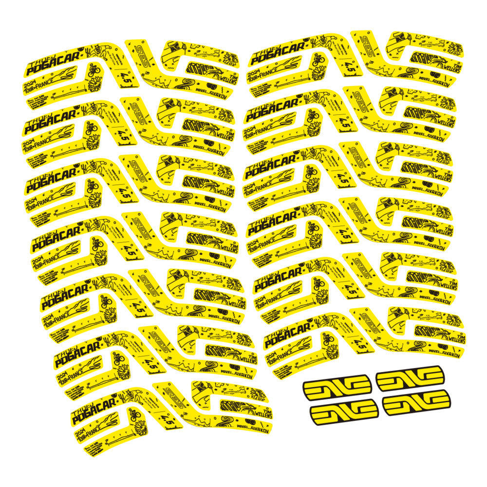 Stickers Compatible Decal Enve SES 45 Pogacar TDF 2022-2025 compatibles - Autocollants roue vélo route