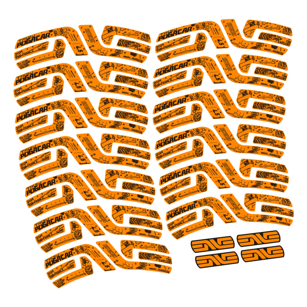 Stickers Compatible Decal Enve SES 45 Pogacar TDF 2022-2025 compatibles - Autocollants roue vélo route