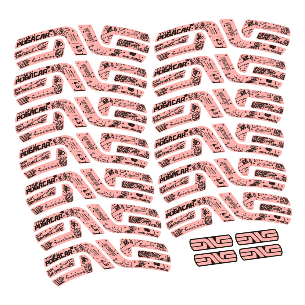 Stickers Compatible Decal Enve SES 45 Pogacar TDF 2022-2025 compatibles - Autocollants roue vélo route