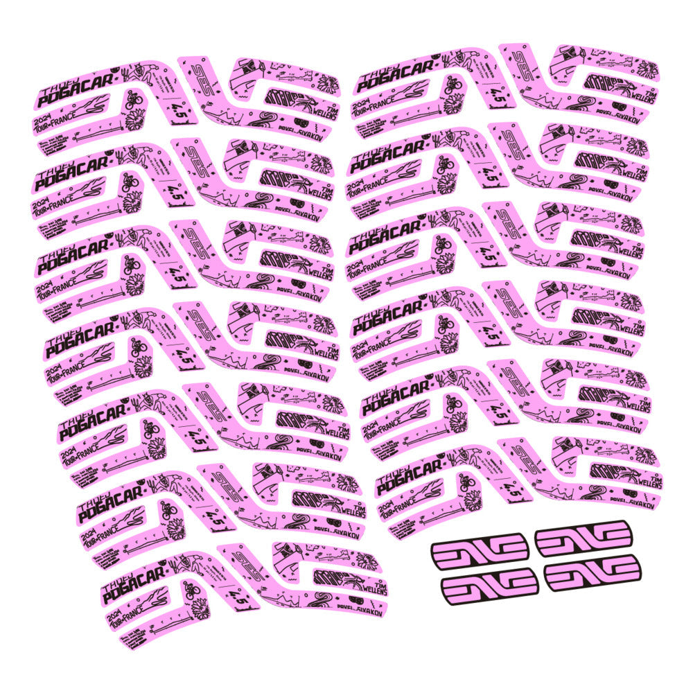 Stickers Compatible Decal Enve SES 45 Pogacar TDF 2022-2025 compatibles - Autocollants roue vélo route
