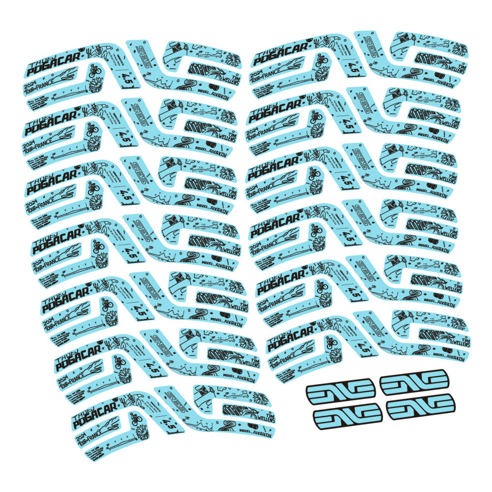 Stickers Compatible Decal Enve SES 45 Pogacar TDF 2022-2025 compatibles - Autocollants roue vélo route