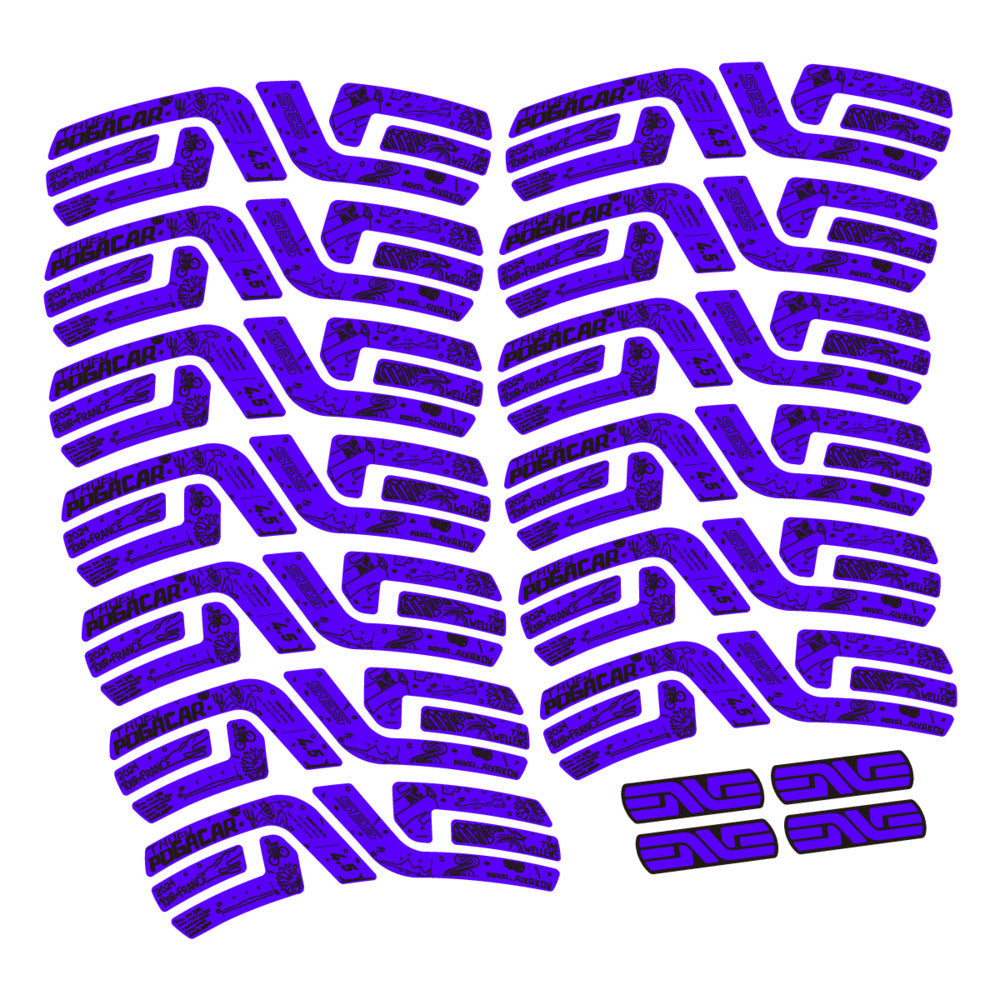 Stickers Compatible Decal Enve SES 45 Pogacar TDF 2022-2025 compatibles - Autocollants roue vélo route