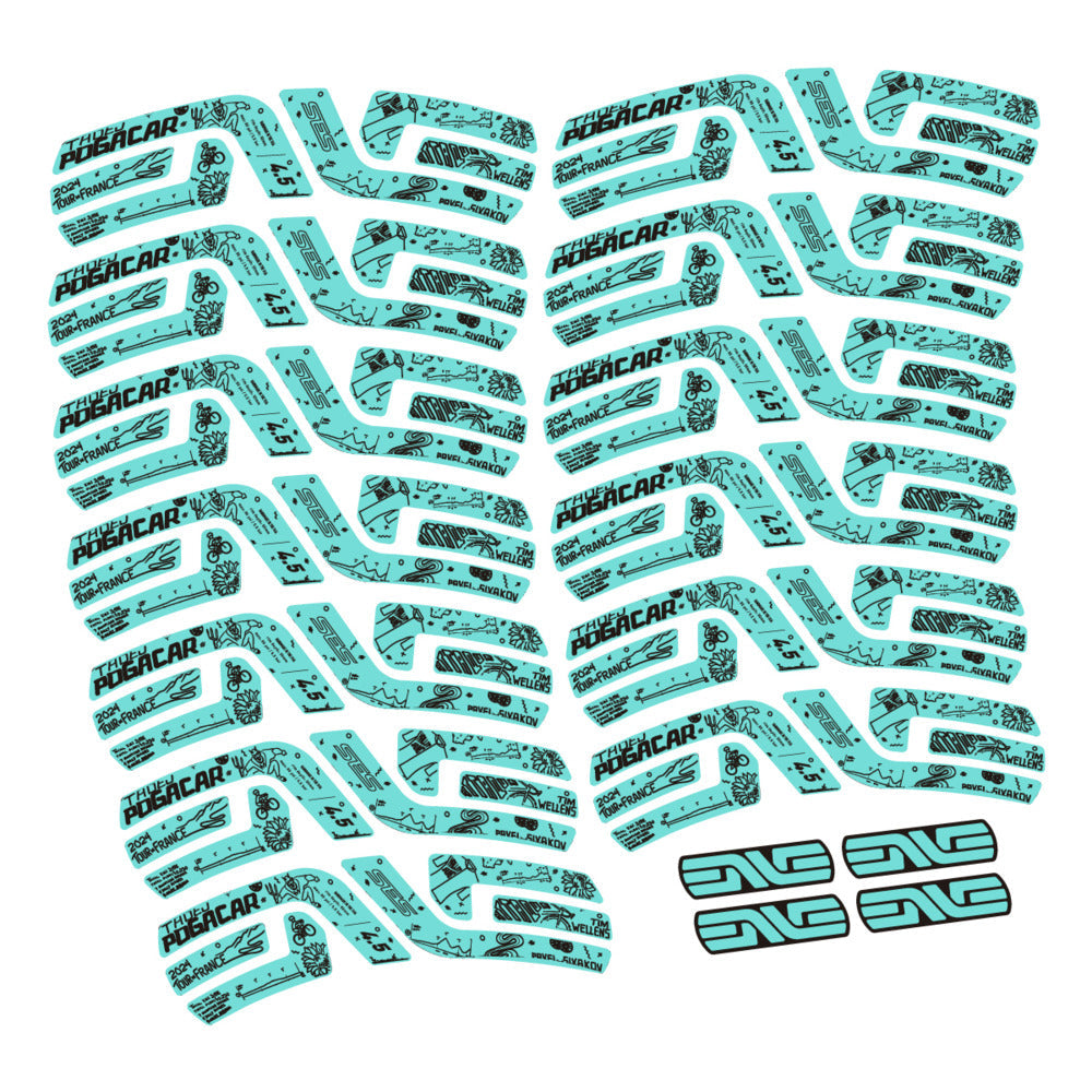Stickers Compatible Decal Enve SES 45 Pogacar TDF 2022-2025 compatibles - Autocollants roue vélo route