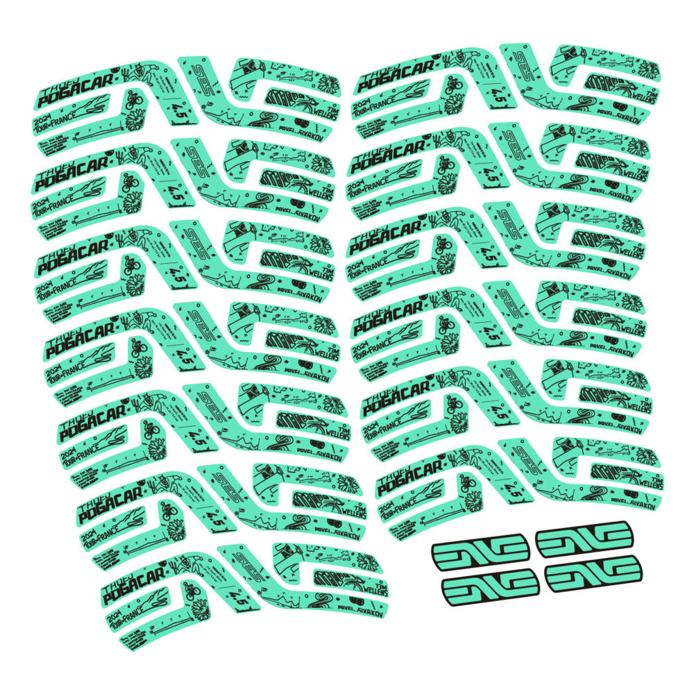 Stickers Compatible Decal Enve SES 45 Pogacar TDF 2022-2025 compatibles - Autocollants roue vélo route