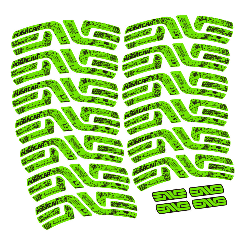 Stickers Compatible Decal Enve SES 45 Pogacar TDF 2022-2025 compatibles - Autocollants roue vélo route