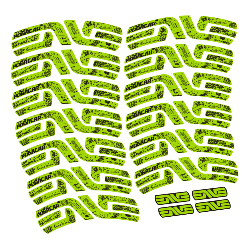 Stickers Compatible Decal Enve SES 45 Pogacar TDF 2022-2025 compatibles - Autocollants roue vélo route