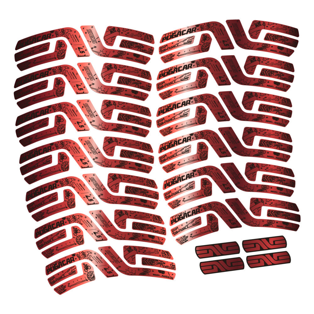 Stickers Compatible Decal Enve SES 45 Pogacar TDF 2022-2025 compatibles - Autocollants roue vélo route