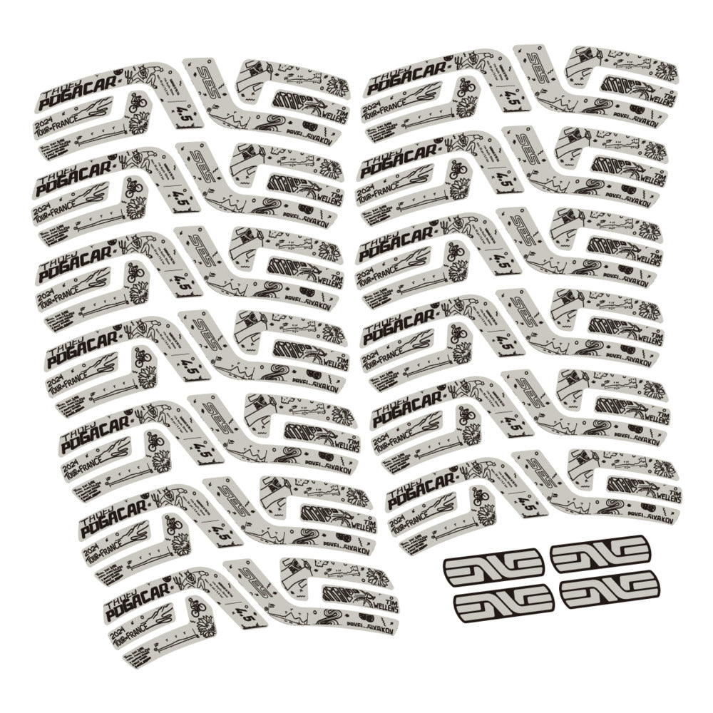 Stickers Compatible Decal Enve SES 45 Pogacar TDF 2022-2025 compatibles - Autocollants roue vélo route