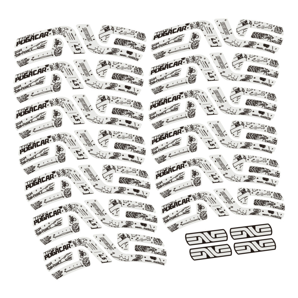 Stickers Compatible Decal Enve SES 45 Pogacar TDF 2022-2025 compatibles - Autocollants roue vélo route