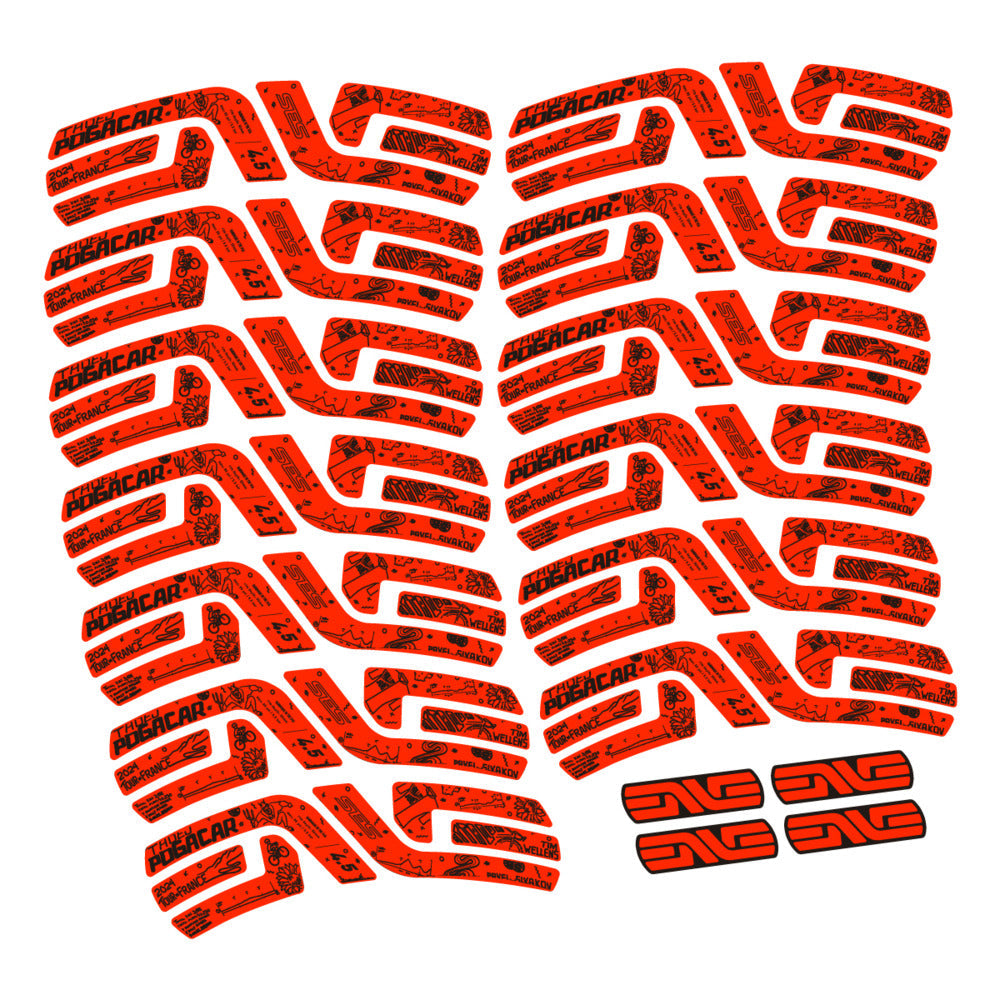 Stickers Compatible Decal Enve SES 45 Pogacar TDF 2022-2025 compatibles - Autocollants roue vélo route