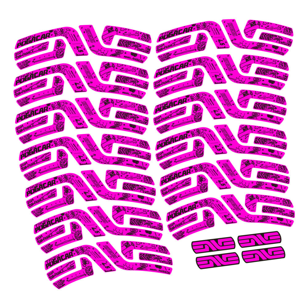 Stickers Compatible Decal Enve SES 45 Pogacar TDF 2022-2025 compatibles - Autocollants roue vélo route