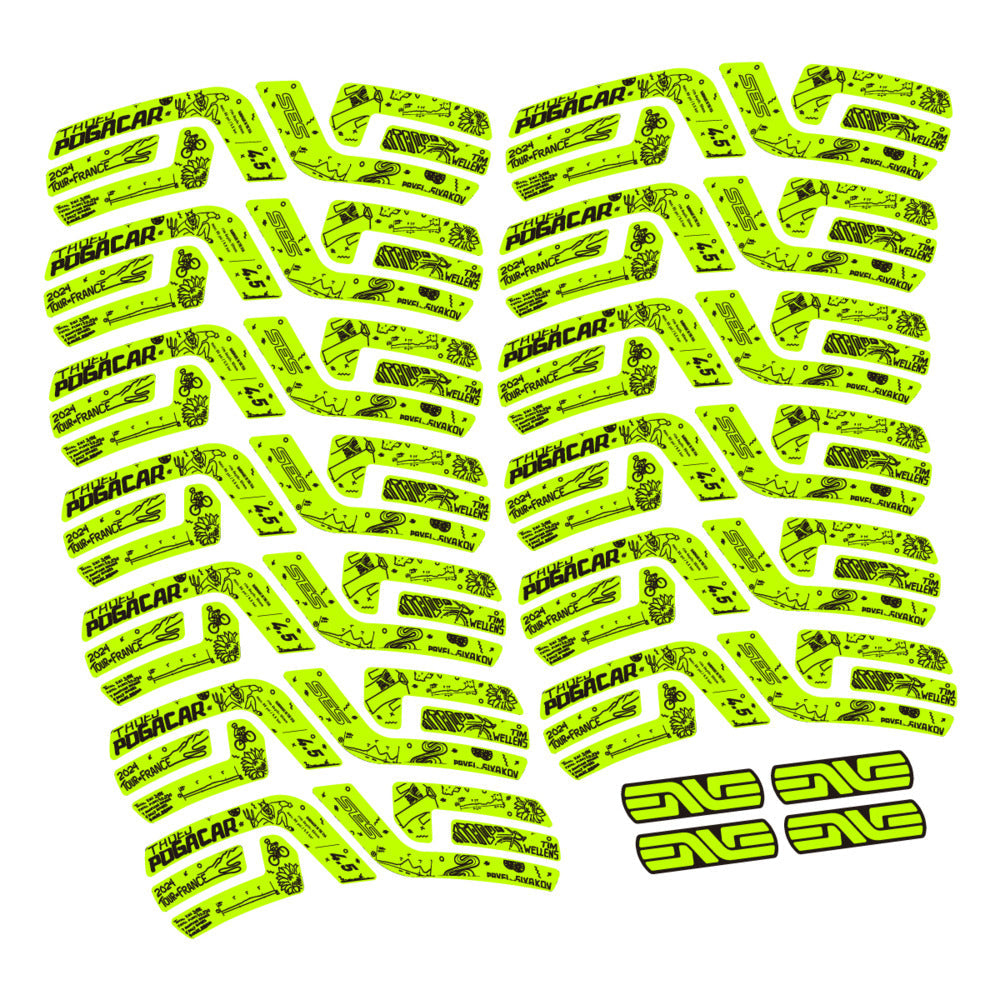 Stickers Compatible Decal Enve SES 45 Pogacar TDF 2022-2025 compatibles - Autocollants roue vélo route